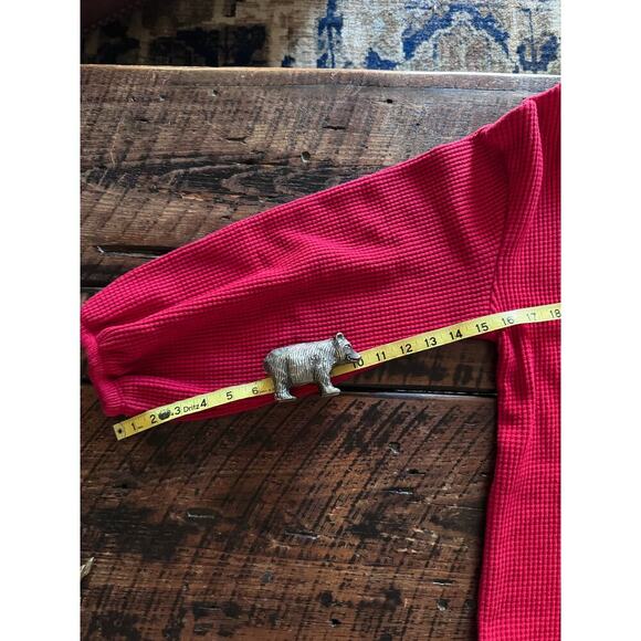 Womens AVA & VIV Red Turtleneck Thermal Henley Style Long Sleeve -Not For Sale - Picture 11 of 12